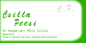 csilla pecsi business card