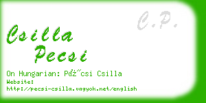 csilla pecsi business card